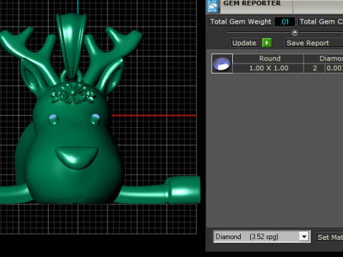 Luxury Golden Reindeer 3D Print Model