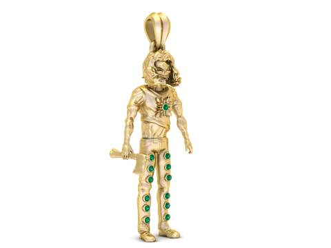 Emerald Skull King 3D Print Model