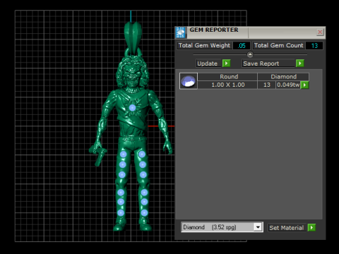Emerald Skull King 3D Print Model