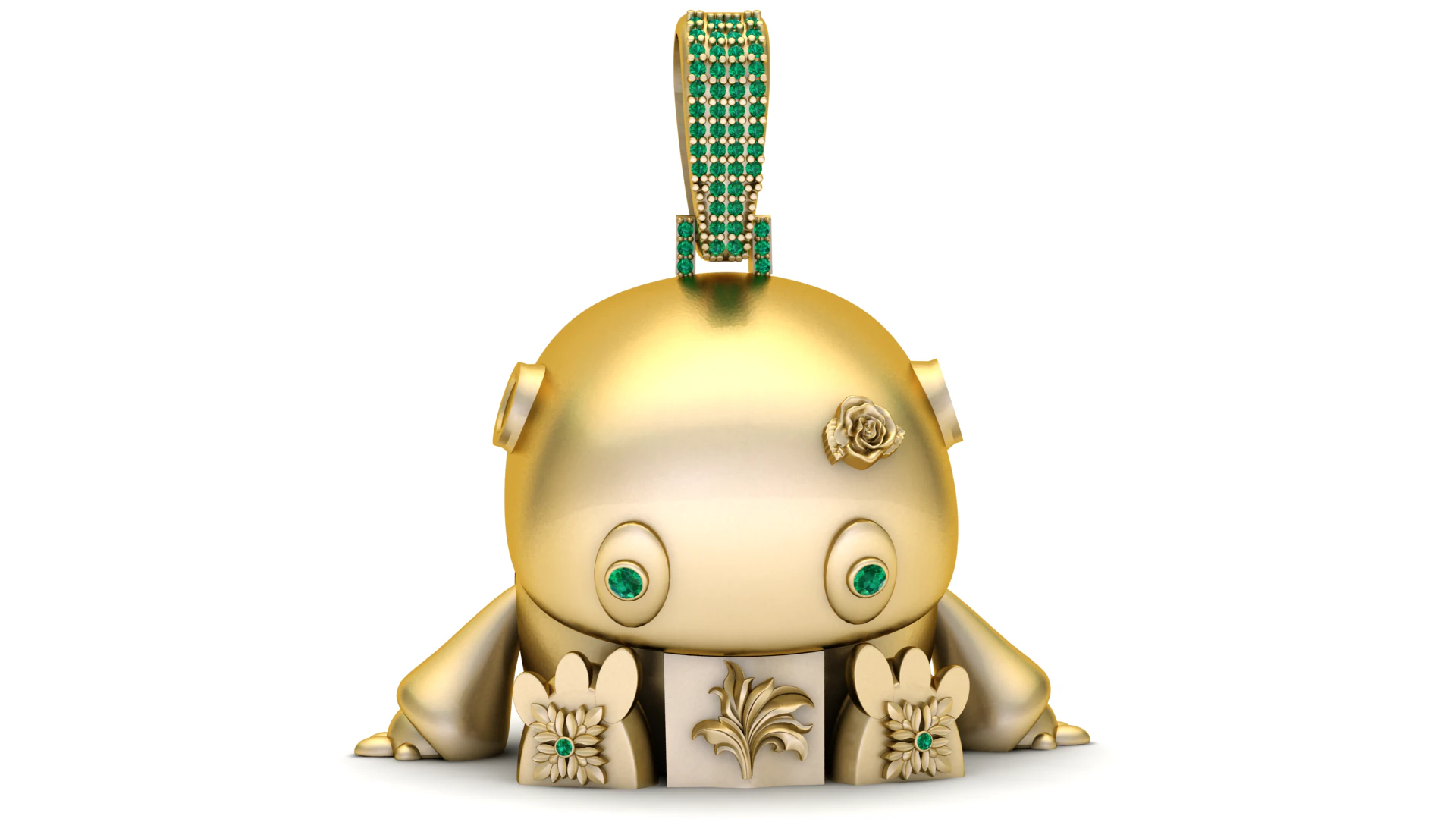 Fioritura del coniglietto di smeraldo Modello di stampa 3D .c4d .max .obj .3ds .fbx .stl .blend 