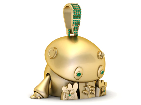 Fioritura del coniglietto di smeraldo Modello di stampa 3D