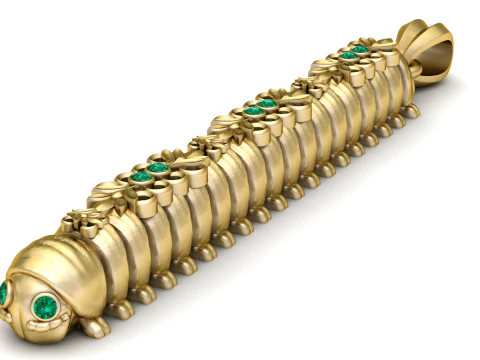 로얄 에메랄드 기둥 3D 프린트 모델