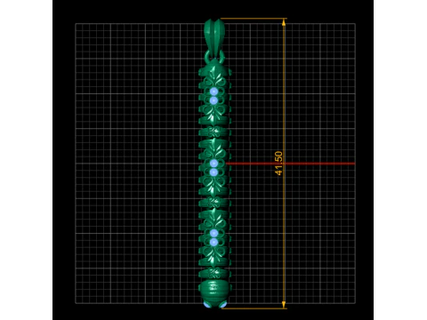 로얄 에메랄드 기둥 3D 프린트 모델