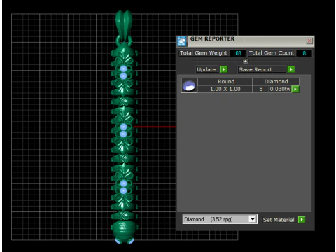 로얄 에메랄드 기둥 3D 프린트 모델