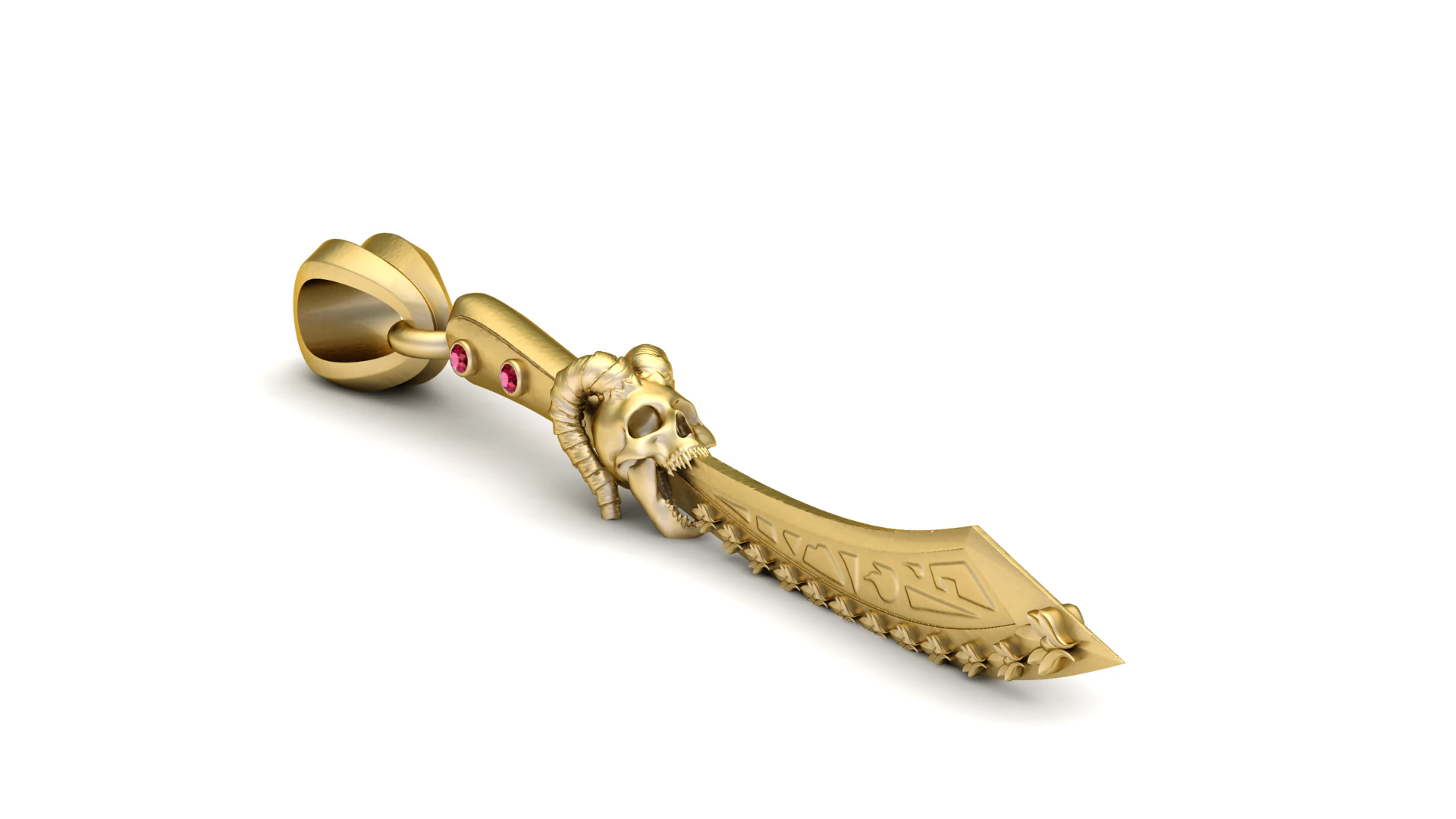 Inferno Skull Blade 3D Print Model .c4d .max .obj .3ds .fbx .stl .blend 