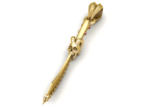Inferno Skull Blade 3D Print Model