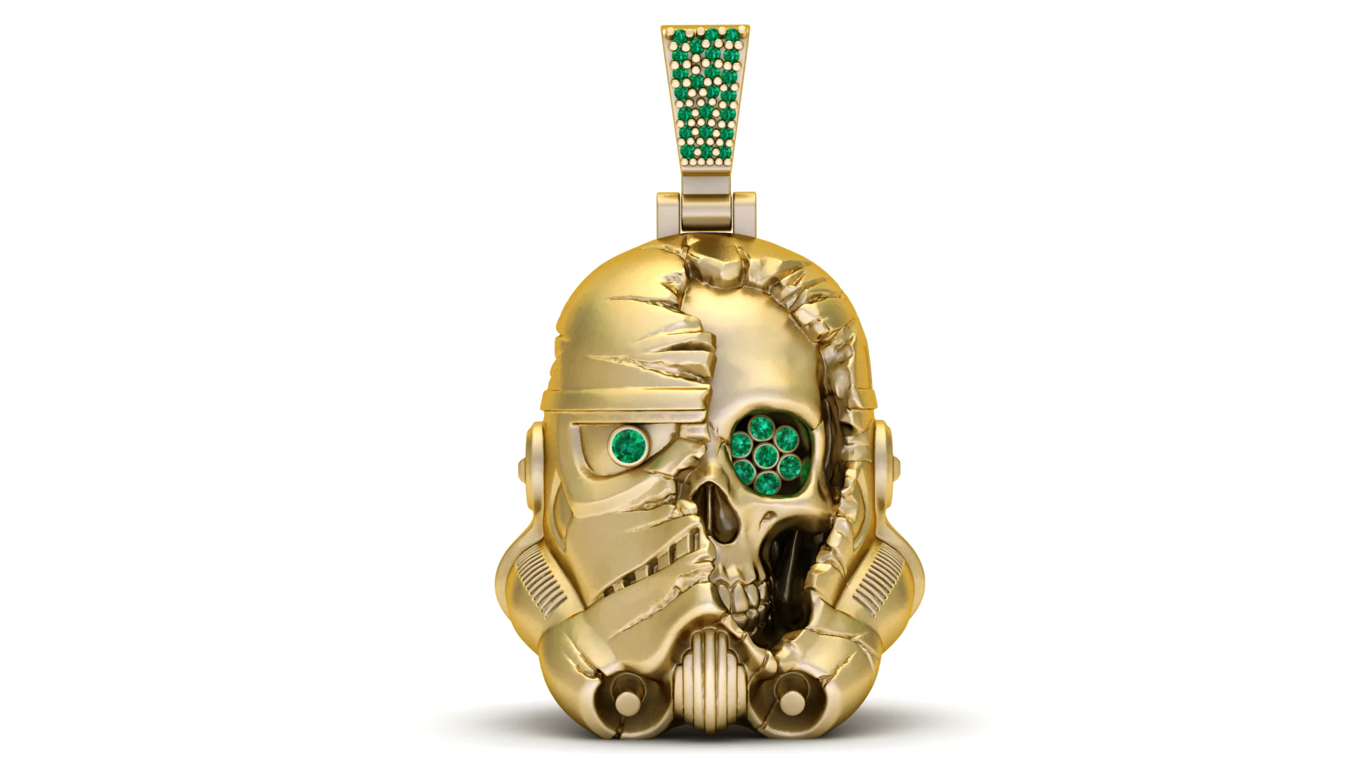 Cyber Skull Warrio 3D Print Model .c4d .max .obj .3ds .fbx .stl .blend
