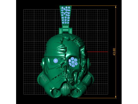 Cyber Skull Warrio 3D Print Model