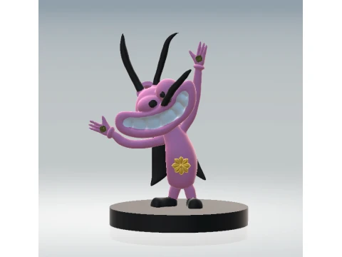 Cute Pink Fantasy Creature 3D Character Modello 3D