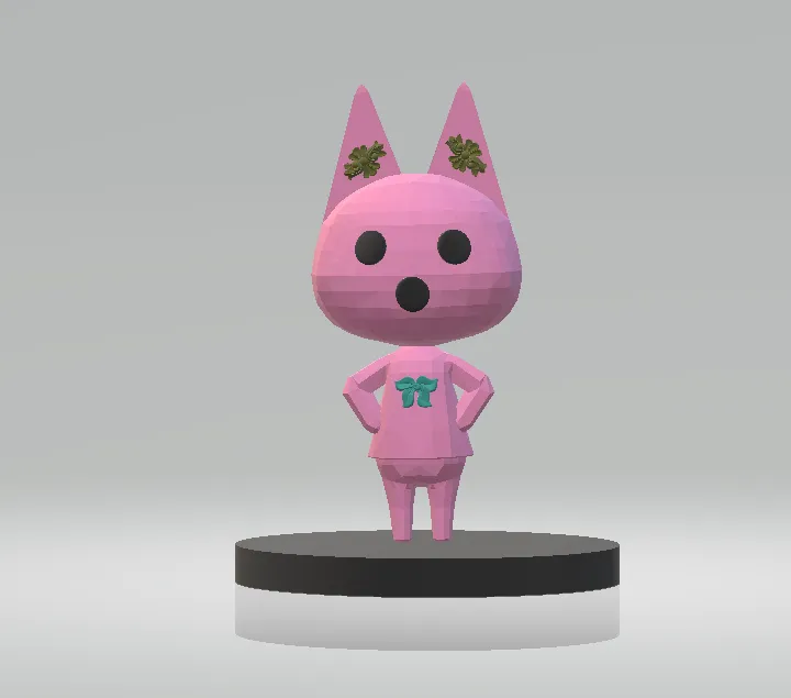 Cute Pink Cat 3D Model .c4d .max .obj .3ds .fbx .stl .blend