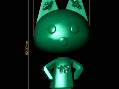 Cute Pink Cat 3D Model