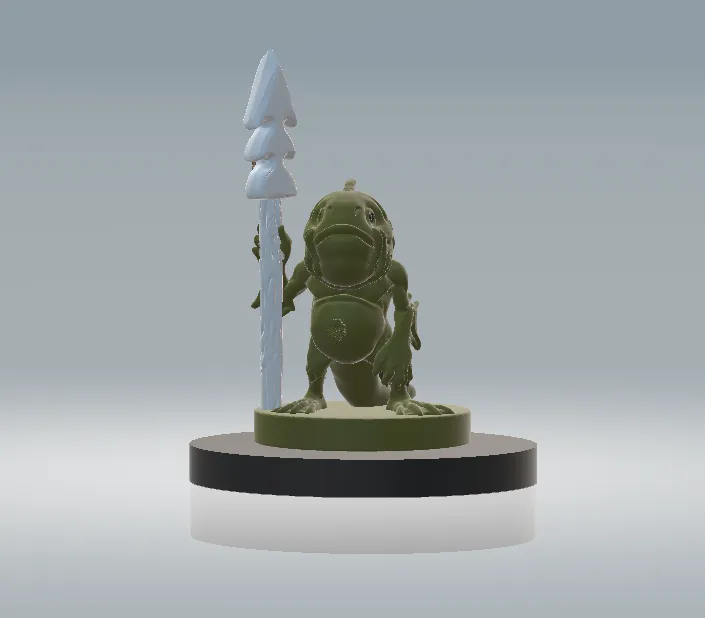 Cute Frog with Ice Sculpture 3D Model .c4d .max .obj .3ds .fbx .stl .blend