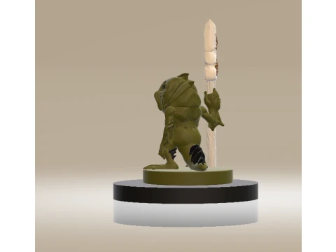 Cute Frog with Ice Sculpture 3D Model