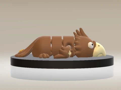 Cute Baby Dragon 3D Model