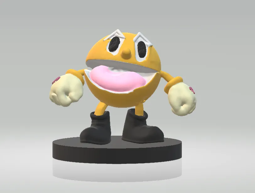 Cute Cartoon Yellow Character 3D Model .c4d .max .obj .3ds .fbx .stl .blend