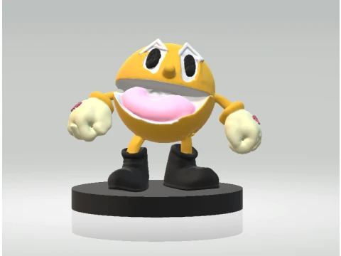 Cute Cartoon Yellow Character 3D Model