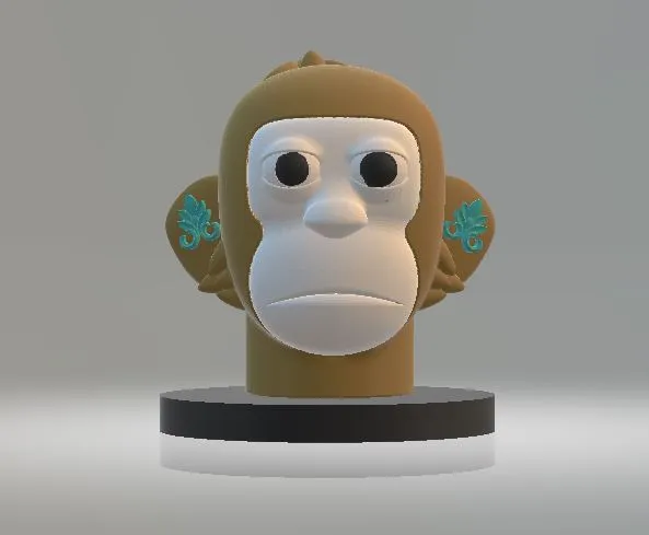 Cute Monkey 3D Character 3D Model .c4d .max .obj .3ds .fbx .stl .blend