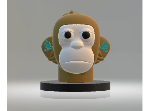 Cute Monkey 3D Character 3D Model