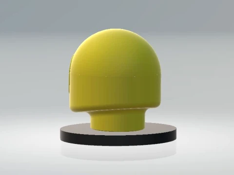 Cute Yellow Robot 3D Character 3D Model