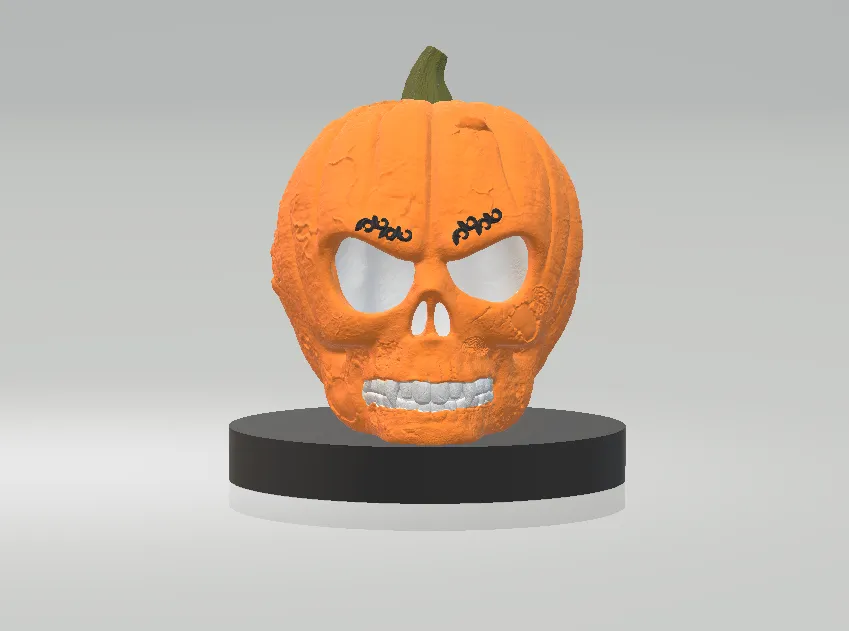 Halloween Pumpkin Skull 3D Printable Model 3D Model .c4d .max .obj .3ds .fbx .stl .blend 