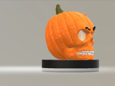 Halloween Pumpkin Skull 3D Printable Model 3D Model