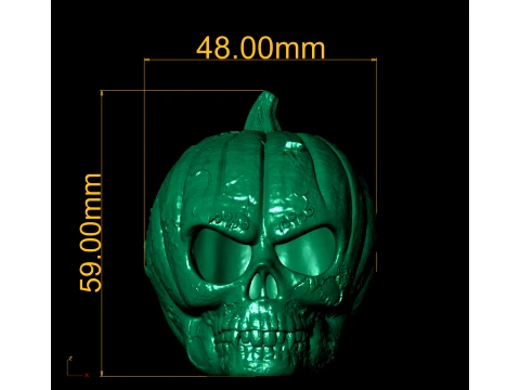 Halloween Pumpkin Skull 3D Printable Model 3D Model