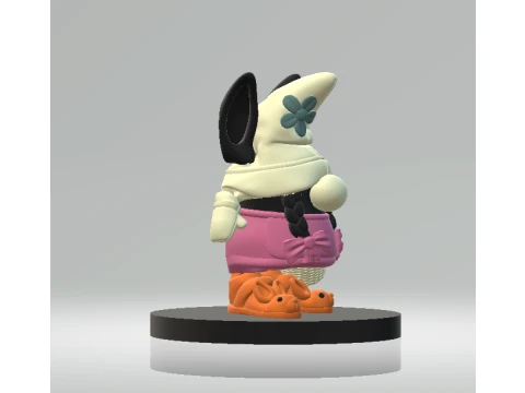 Cute Garden Gnome Girl 3D Printable Model 3D Model