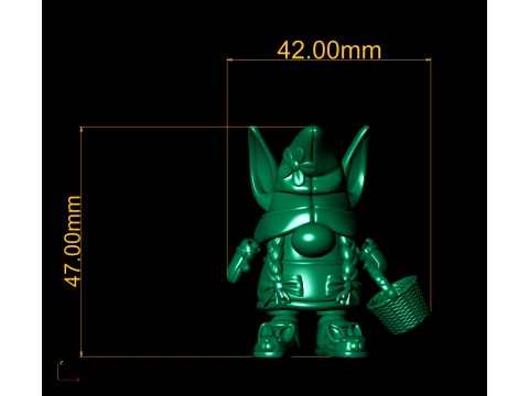 Cute Garden Gnome Girl 3D Printable Model 3D Model
