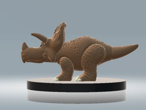 Cute Triceratops Dinosaur 3D Showpiece Modelo 3D