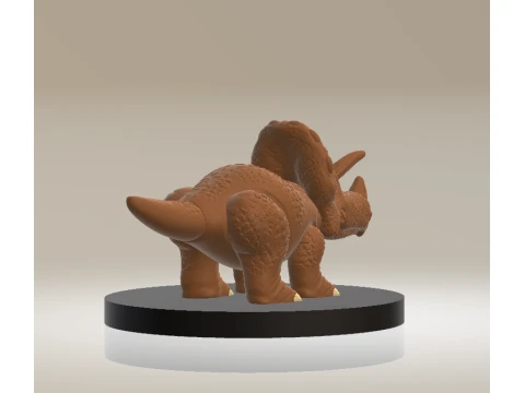 Cute Triceratops Dinosaur 3D Showpiece 3D Model