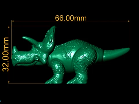 Cute Triceratops Dinosaur 3D Showpiece 3D Model