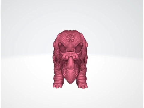 Cute Triceratops Dinosaur 3D Showpiece 3D Model
