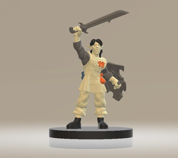 Fantasy Warrior Woman 3D 모델 .c4d .max .obj .3ds .fbx .stl .blend 