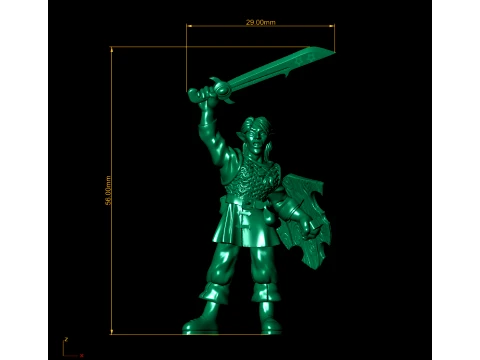 Fantasy Warrior Woman 3D 모델