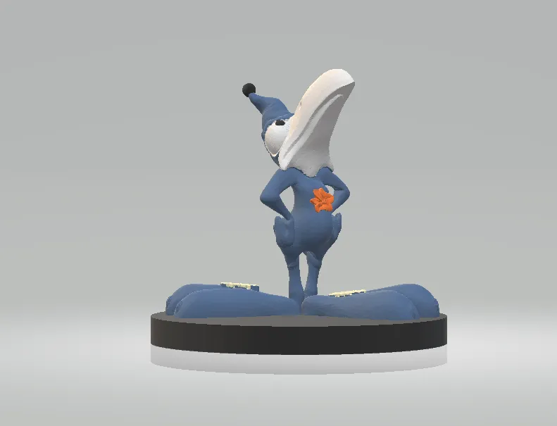 Blue Fantasy Elf 3D Model .c4d .max .obj .3ds .fbx .stl .blend
