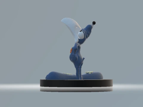 Blue Fantasy Elf 3D Model