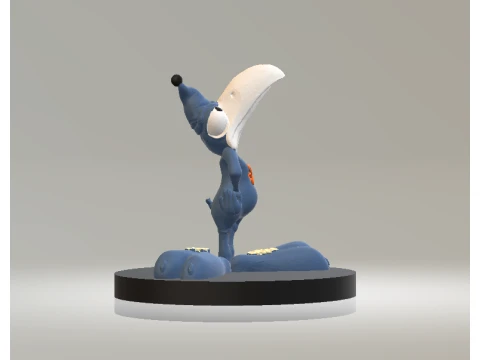 Blue Fantasy Elf 3D Model