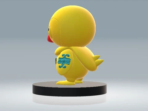 Cute Yellow Chick 3D Mode 3D Model