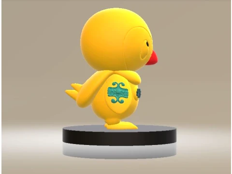 Cute Yellow Chick 3D Mode 3D Model