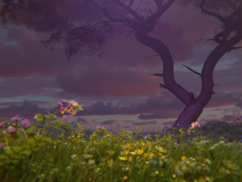 Grass and Flowers Modelo 3D