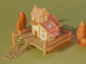 Wooden house 3Dモデル