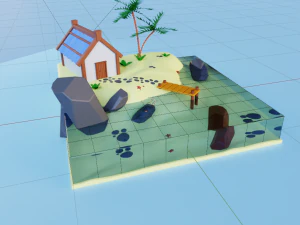 小さな島 3Dモデル