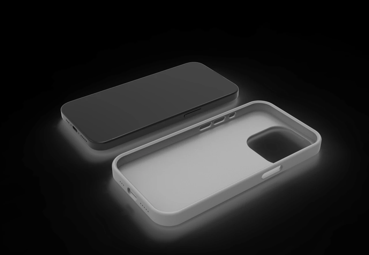 Iphone 15 pro max and case 3D Model .c4d .max .obj .3ds .fbx .stl .blend