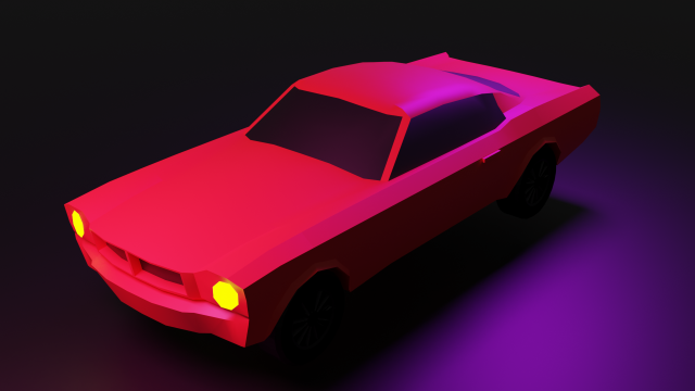 Low poly sport-car 3D 模型 .c4d .max .obj .3ds .fbx .stl .blend 