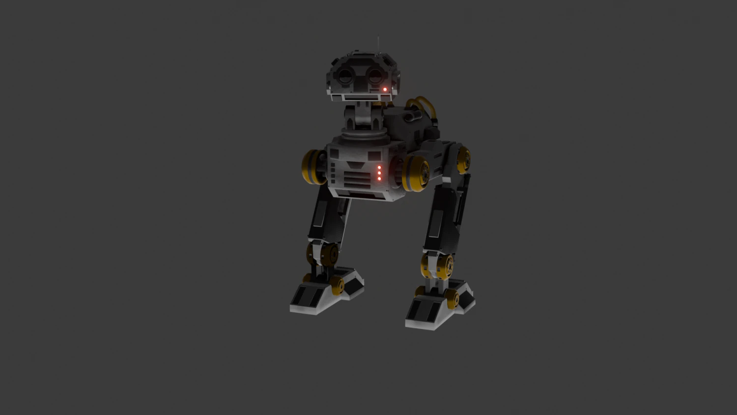 Sci-Fi Robot 3D Model .c4d .max .obj .3ds .fbx .stl .blend 