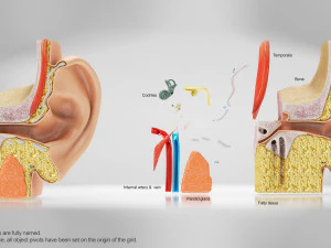 Ear Anatomy 3D Model