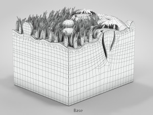 Tongue with Detailed Cross-section 3D Model