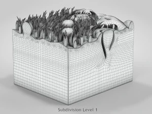 Язык с подробным разрезом 3D Модель