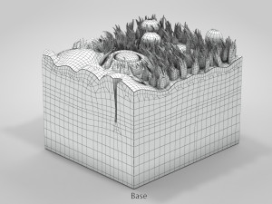 Tongue with Detailed Cross-section 3D Model