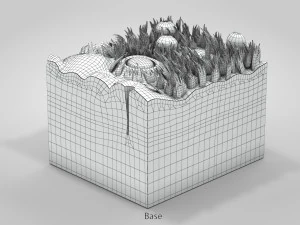 Язык с подробным разрезом 3D Модель